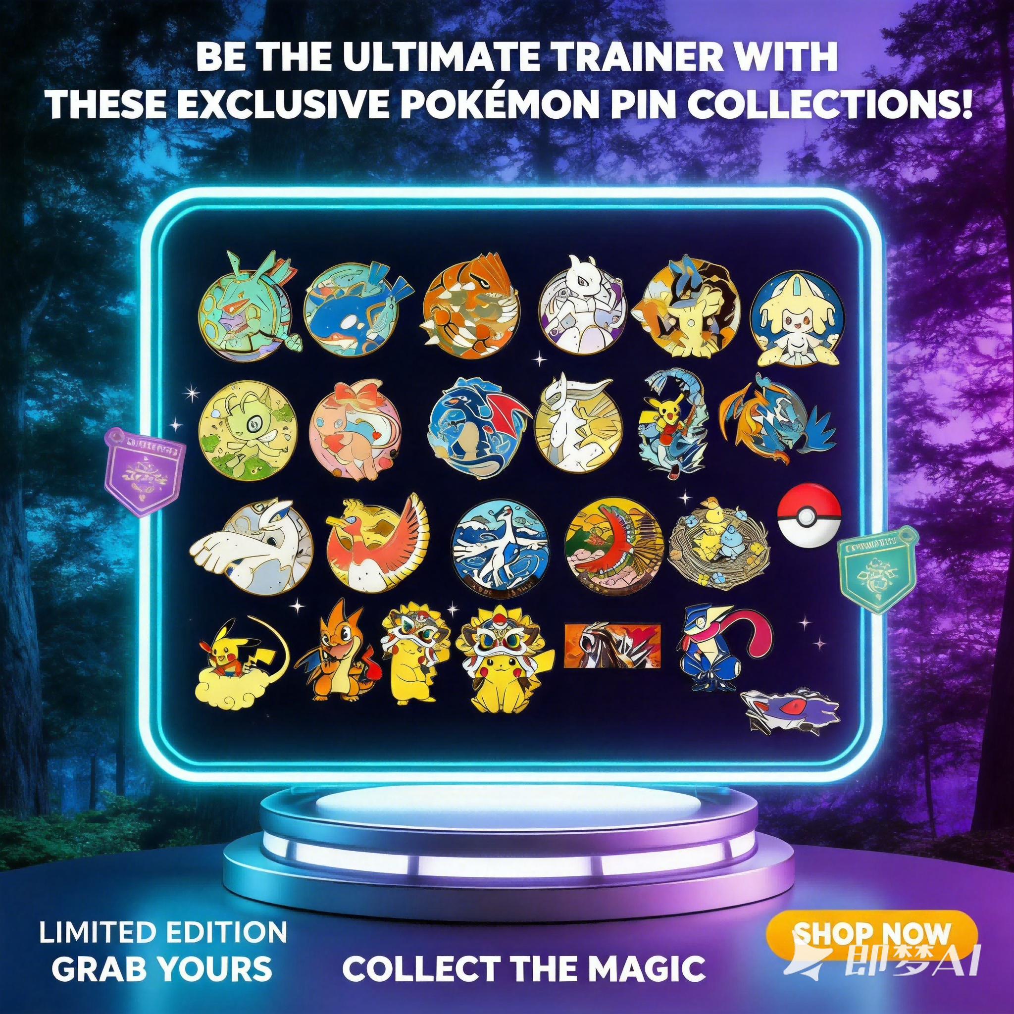 Japanese Lifestyle - Cute Anime Pokemon Japanese Pin Badge