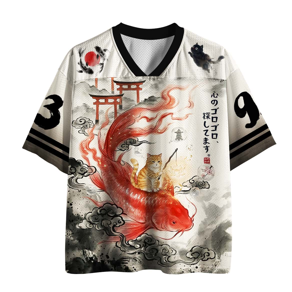 Japanese Lifestyle - Japanese Style Ink Wash Torii Koi