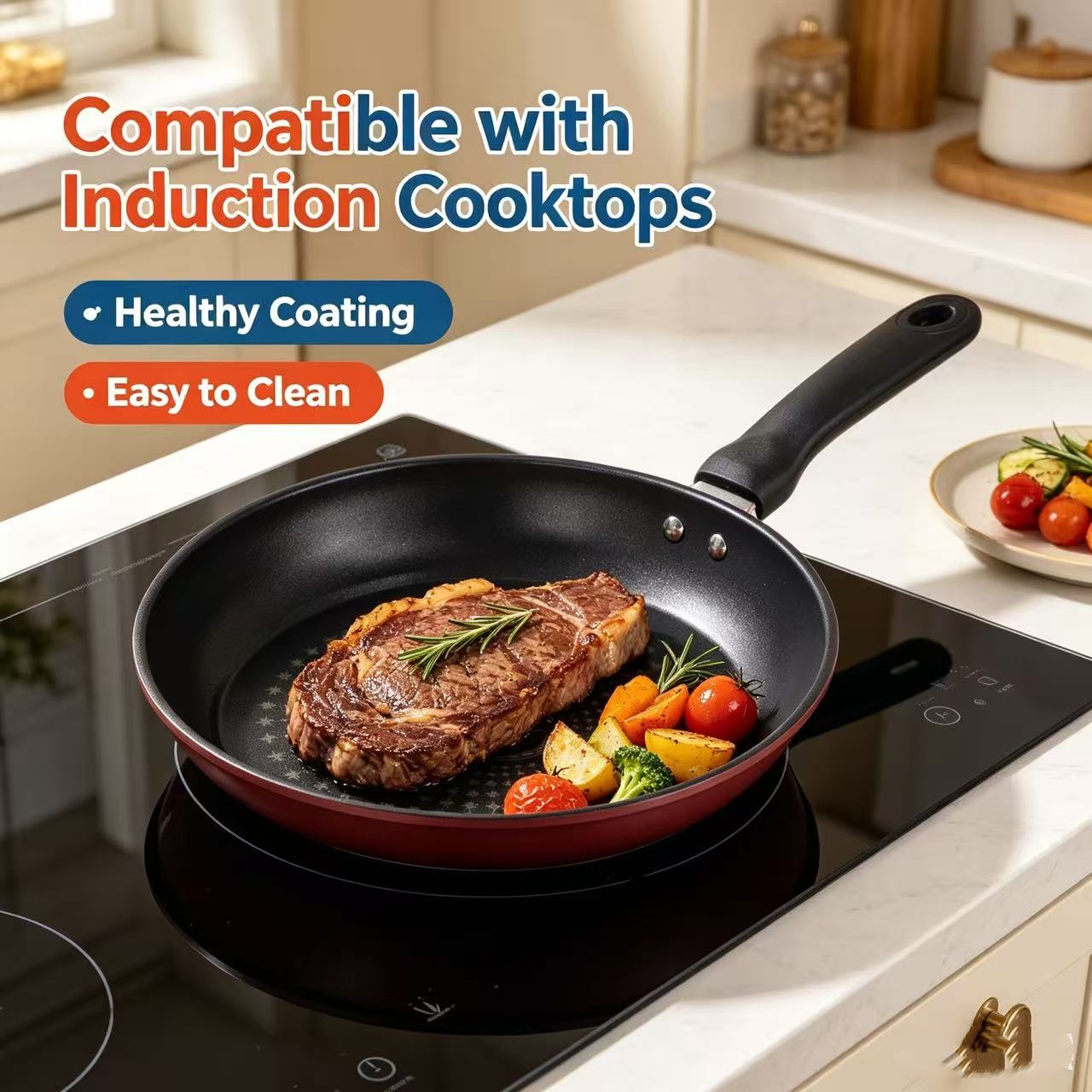 Premium Granite Non Stick Fryi - Cast Iron Tetsubin ulasan dan harga
