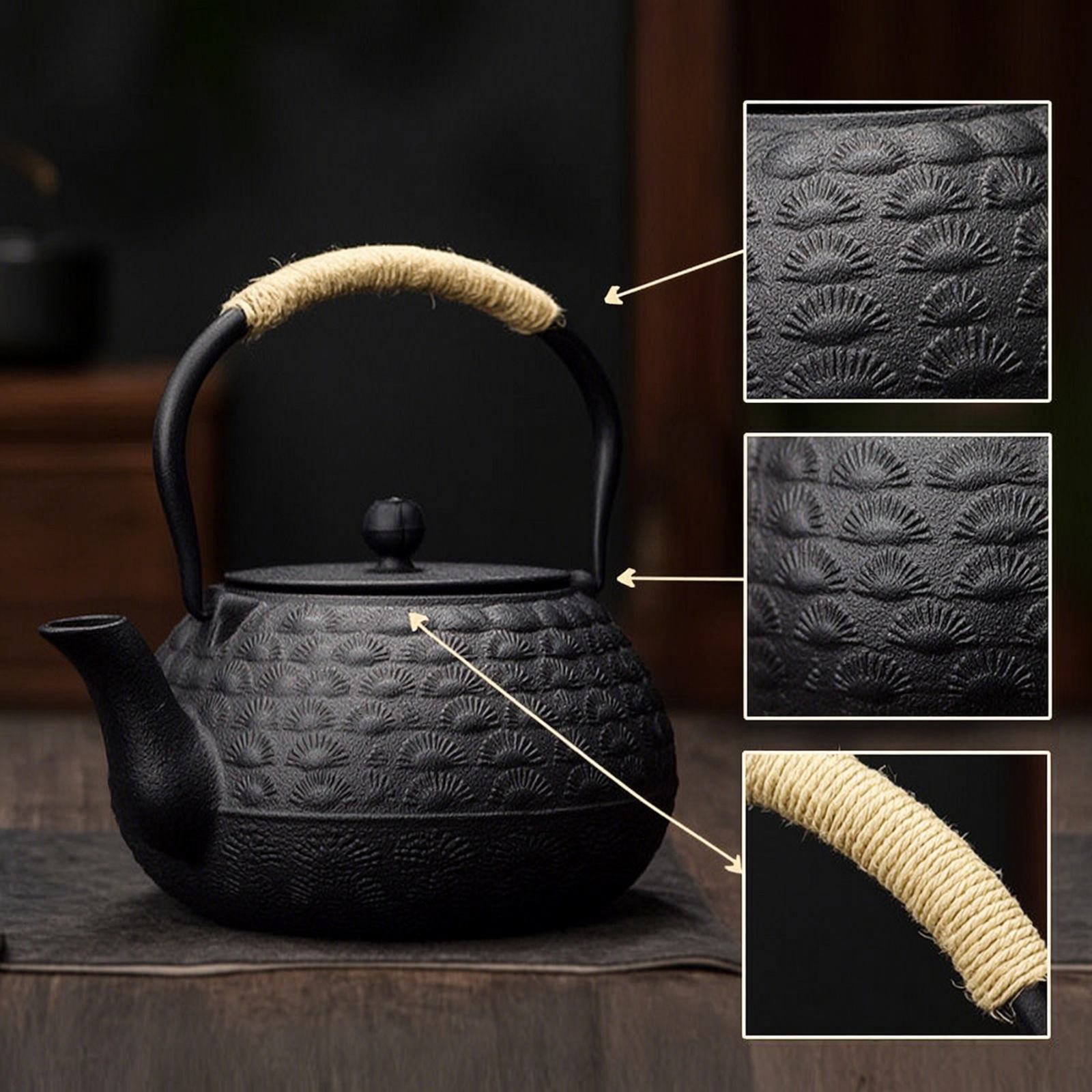 Cast Iron Teapot Heavy-Duty Te - Cast Iron Tetsubin ulasan dan harga