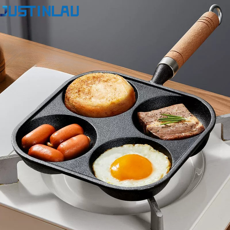 JUSTINLAU 2/4-Hole Omelette Po - Cast Iron Tetsubin ulasan dan harga