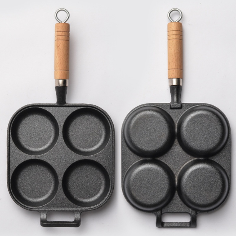 JUSTINLAU 2/4-Hole Omelette Po - Cast Iron Tetsubin ulasan dan harga