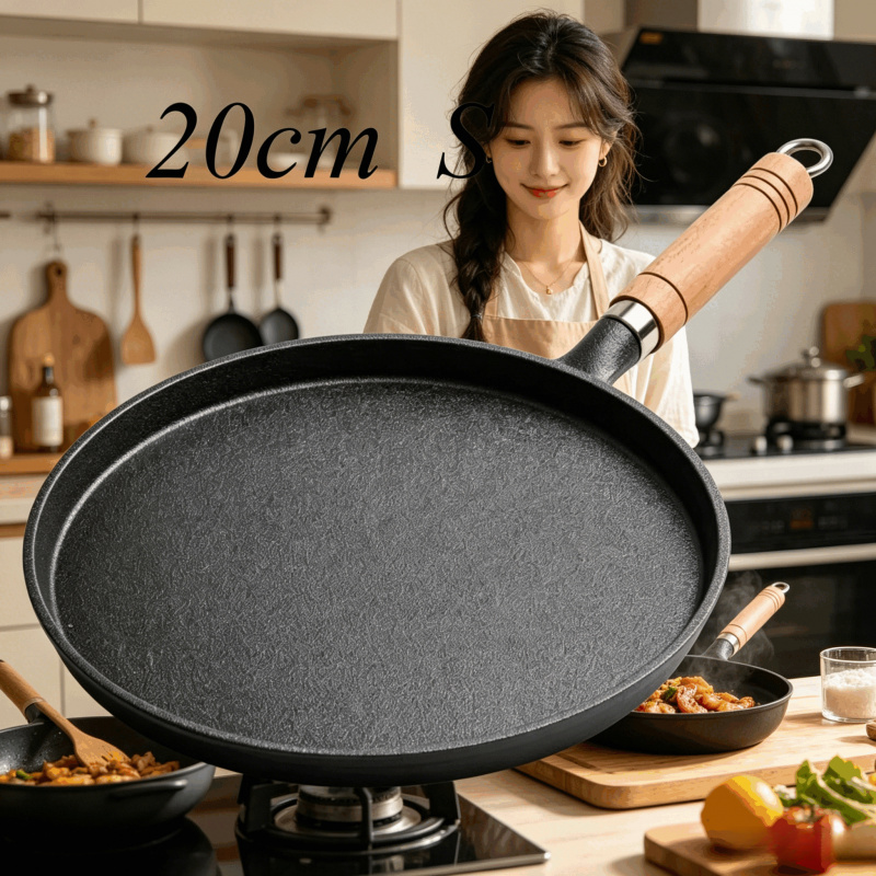 20cm Cast Iron Skillet Wooden  - Cast Iron Tetsubin ulasan dan harga